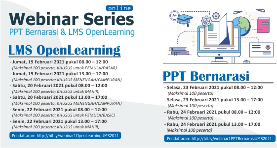 Read more about the article Webinar Series Pendampingan Pembuatan Konten Perkuliahan: “PPT Bernarasi dan LMS OpenLearning”,